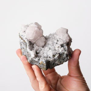 Calcite with Quartz {Fluorescent}