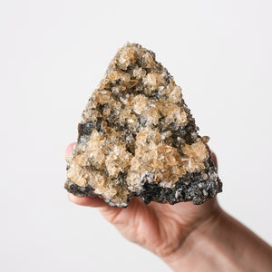 Stunning Stellar Beam Calcites on Sphalerite