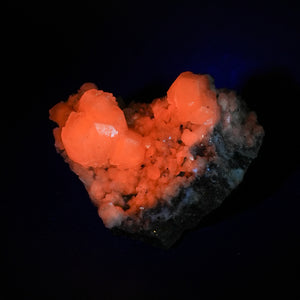 Calcite with Quartz {Fluorescent}