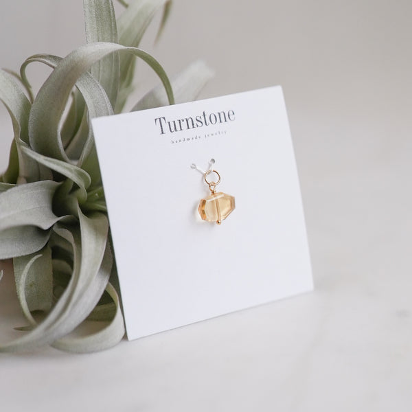 Citrine Slice Charm