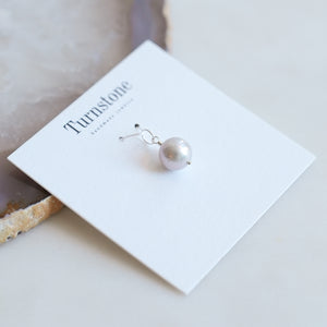 Round Grey Pearl Charm