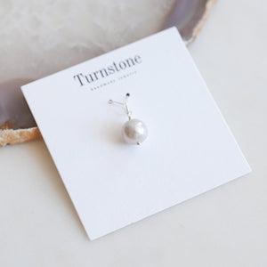 Round Grey Pearl Charm