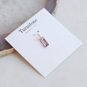 Faceted Amethyst Bar Charm