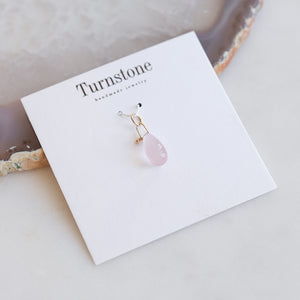 Rose Quartz Drop Charm