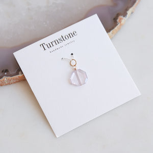 Lavender Quartz Slice Charm