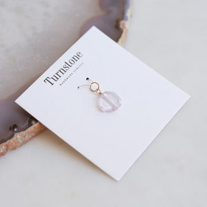 Lavender Quartz Slice Charm