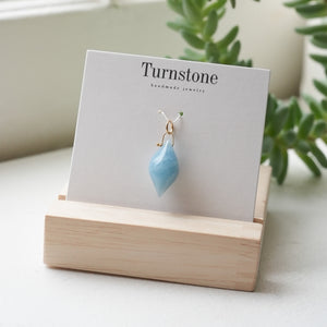 Aquamarine Spindle Charm