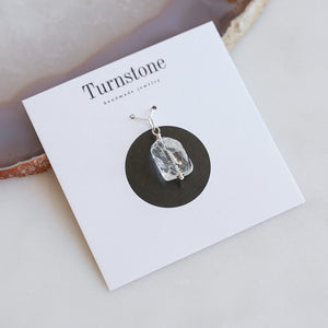 Raw Crystal Quartz Charm