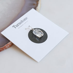 Raw Crystal Quartz Charm