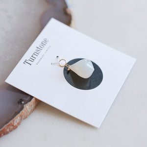 Milky White Onyx Drop Charm