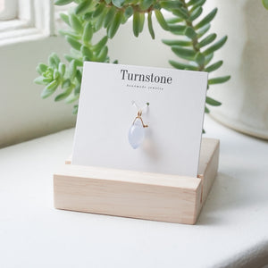 Blue Chalcedony Drop Charm