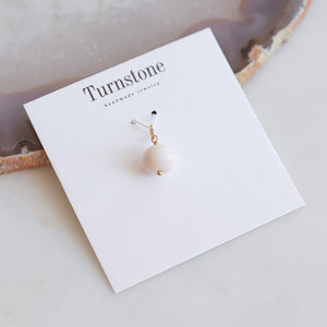 Round Pink Opal Charm