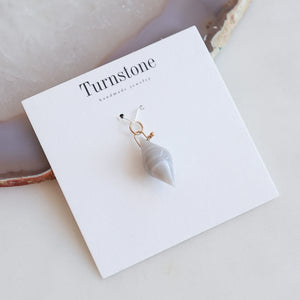 Grey Agate Spindle Charm