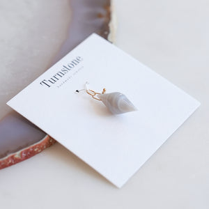 Grey Agate Spindle Charm