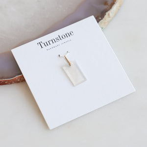 White Onyx Tab Charm