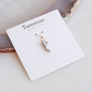 Long Grey Pearl Charm