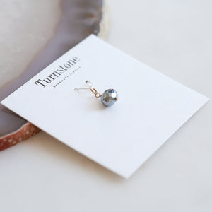 Faceted Metallic Silicon Charm