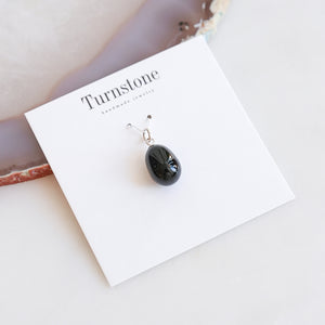 Black Onyx Drop Charm