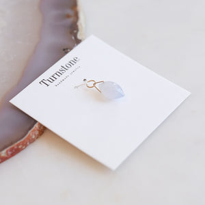 Blue Chalcedony Drop Charm