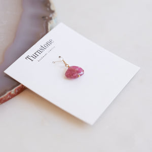 Pink Tourmaline Slice Charm
