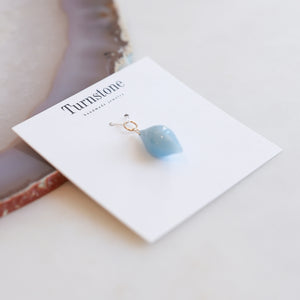 Aquamarine Spindle Charm
