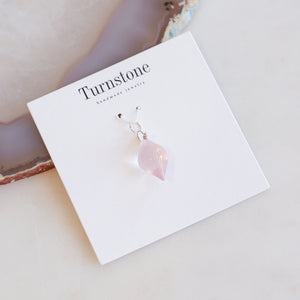 Rose Quartz Spindle Charm