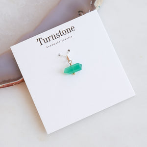 Vibrant Green Onyx Charm