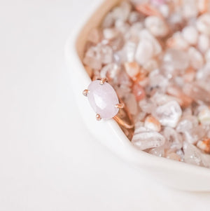 Rose Cut Kunzite Ring