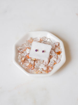 Arizona Amethyst Gold Earrings