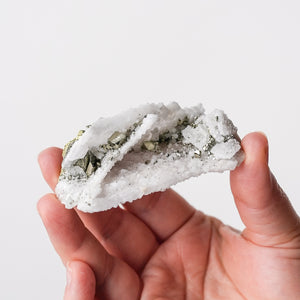 Delicate Calcite Crisp with Pyrite