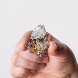 Mini Herkimer Quartz on Matrix