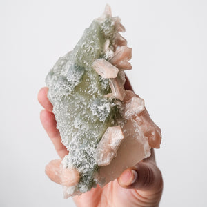Druzy Calcite, Chalcedony with Stilbite