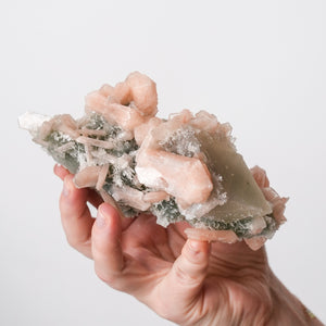 Druzy Calcite, Chalcedony with Stilbite