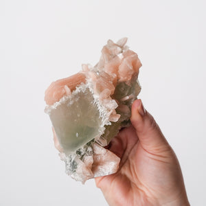 Druzy Calcite, Chalcedony with Stilbite