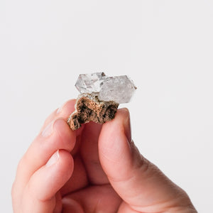 Mini Herkimer Quartz Twin