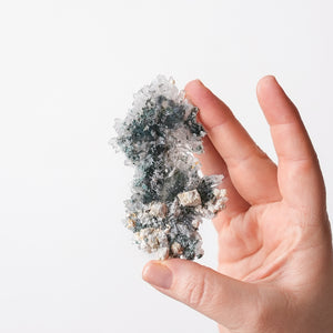 Amethyst Flower with Celadonite