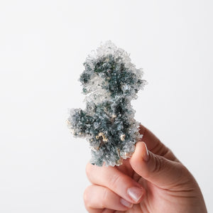 Amethyst Flower with Celadonite