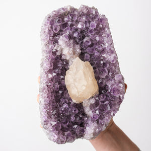Amethyst with Calcite Inclusion