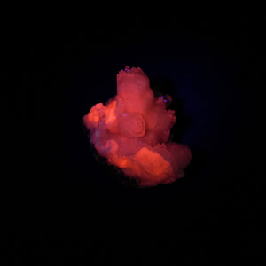Mangano Calcite on Galena {Fluorescent}