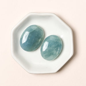 Aquamarine Petite Palm Stones