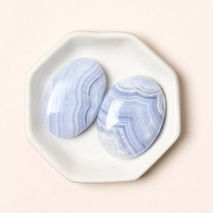 Blue Lace Agate Petite Palm Stones