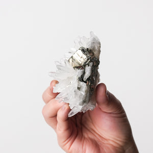 Quartz Cluster with Pyrite