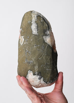 Calcite & Heulandite on Chalcedony