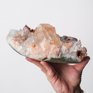 Calcite & Heulandite on Chalcedony