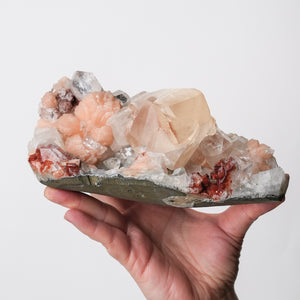 Calcite & Heulandite on Chalcedony