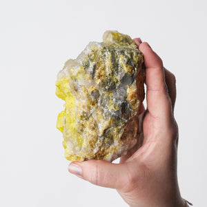 Stunning Sulfur on Calcite