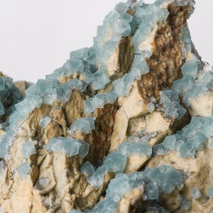 Beautiful Blue Austrian Fluorite on Druzy Matrix
