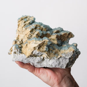 Beautiful Blue Austrian Fluorite on Druzy Matrix