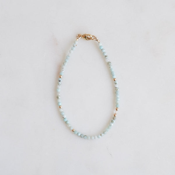 The Seeds of Flow Bracelet — Larimar