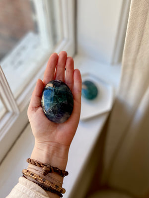 Rainbow Fluorite Palm Stone
